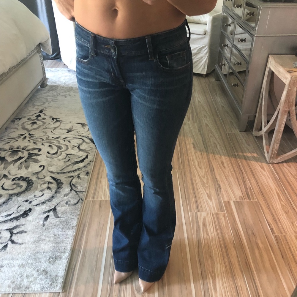 J Brand dark wide leg jeans
